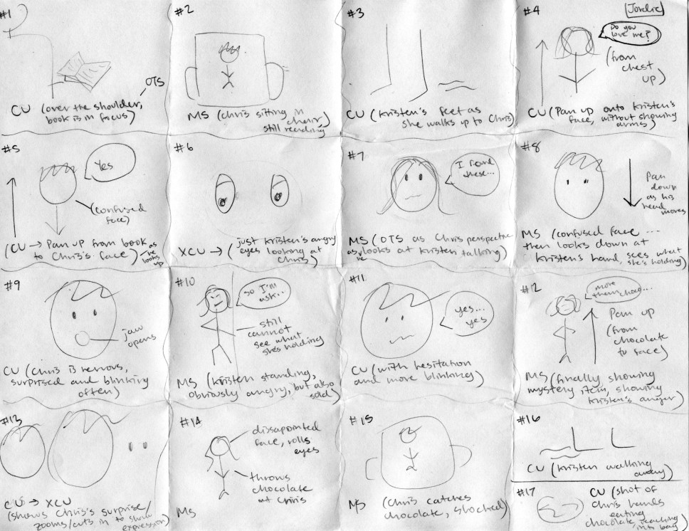 Chocolate Storyboard Jordie